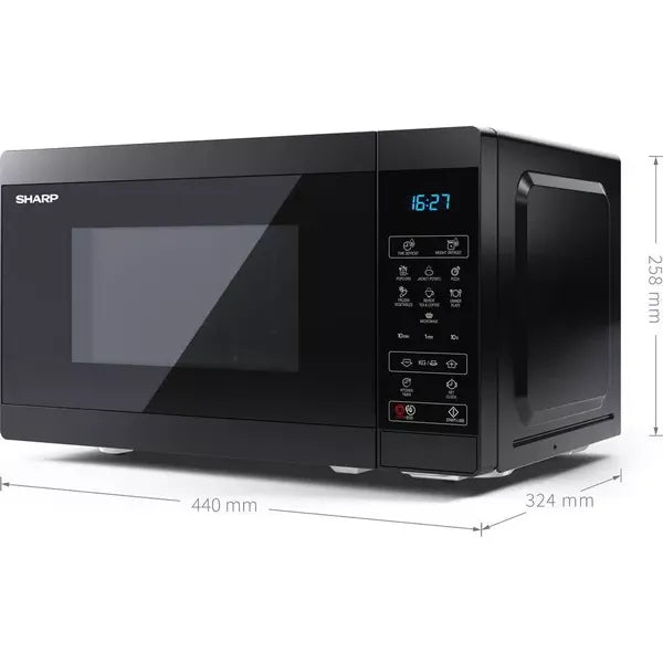 Sharp 20L Freestanding Microwave - Black | YC-MS02U-B from Sharp - DID Electrical