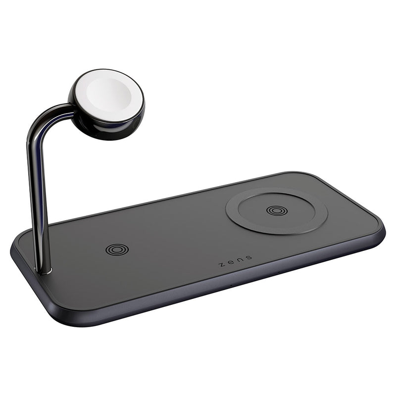 Zens Dual+Watch Aluminium Magnetic Wireless Charger - Black | ZEDC05BM/00 from Zens - DID Electrical