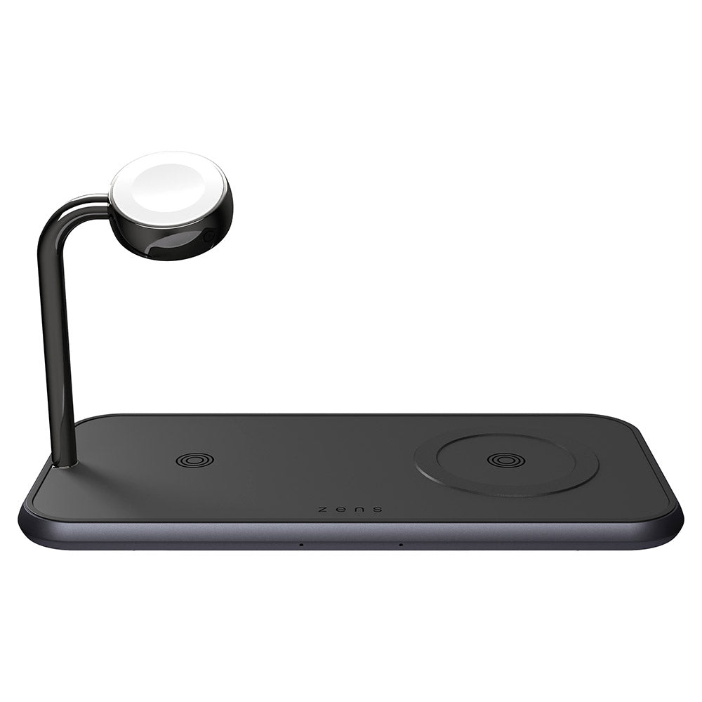Zens Dual+Watch Aluminium Magnetic Wireless Charger - Black | ZEDC05BM/00 from Zens - DID Electrical