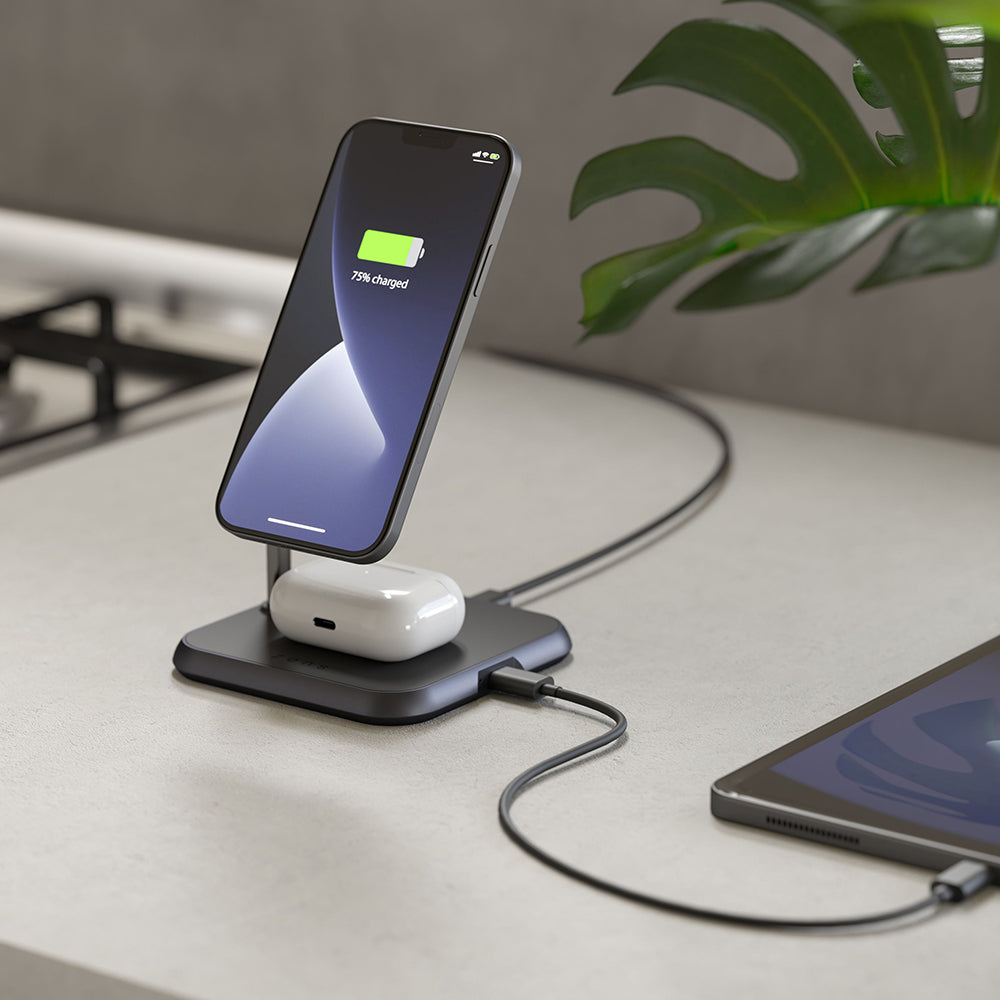 Zens 3-In-1 Magnetic Wireless Charger - Black | ZEDC19B/00 from Zens - DID Electrical