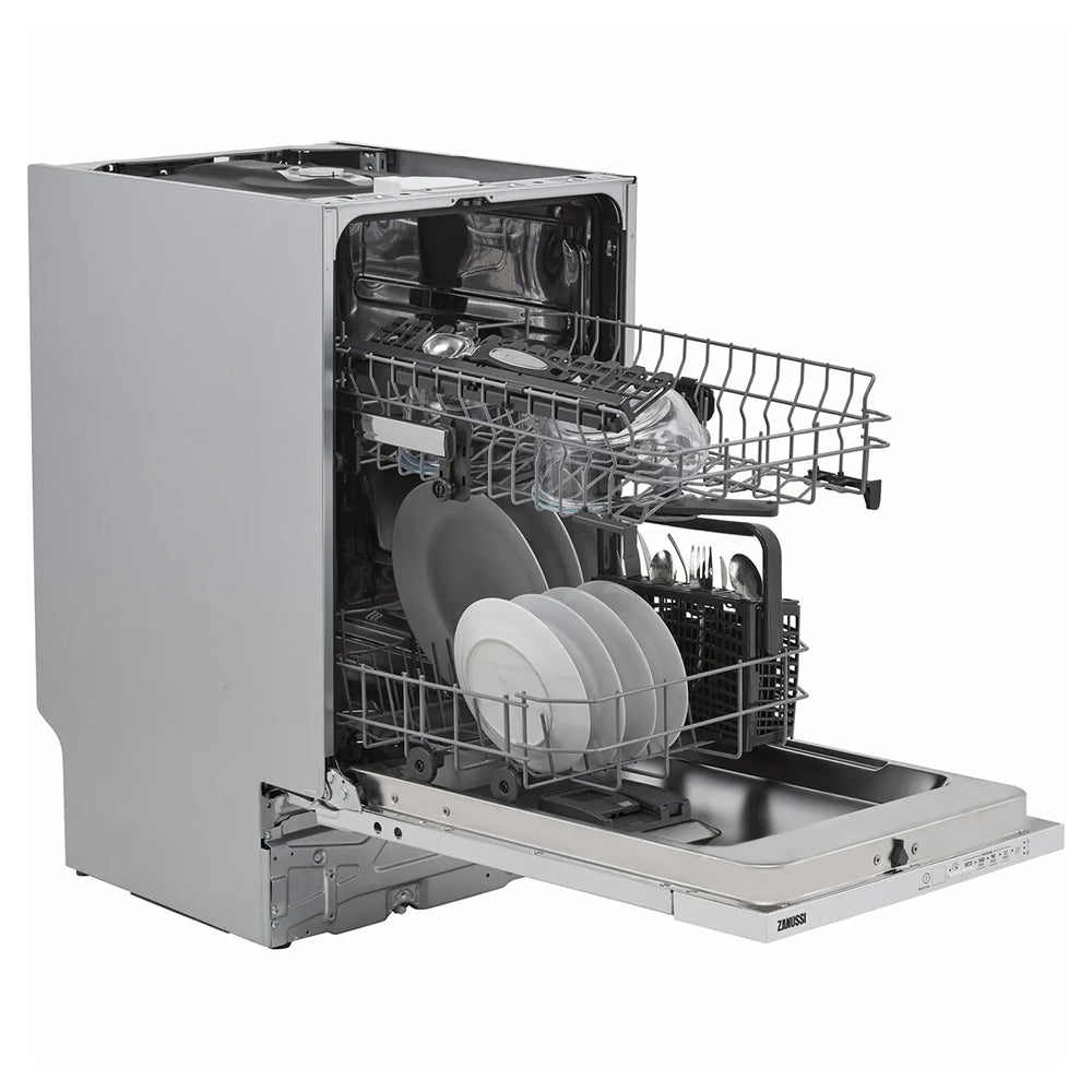 Zanussi 45CM Integrated Slimline Dishwasher - White | ZSLN1211 from Zanussi - DID Electrical