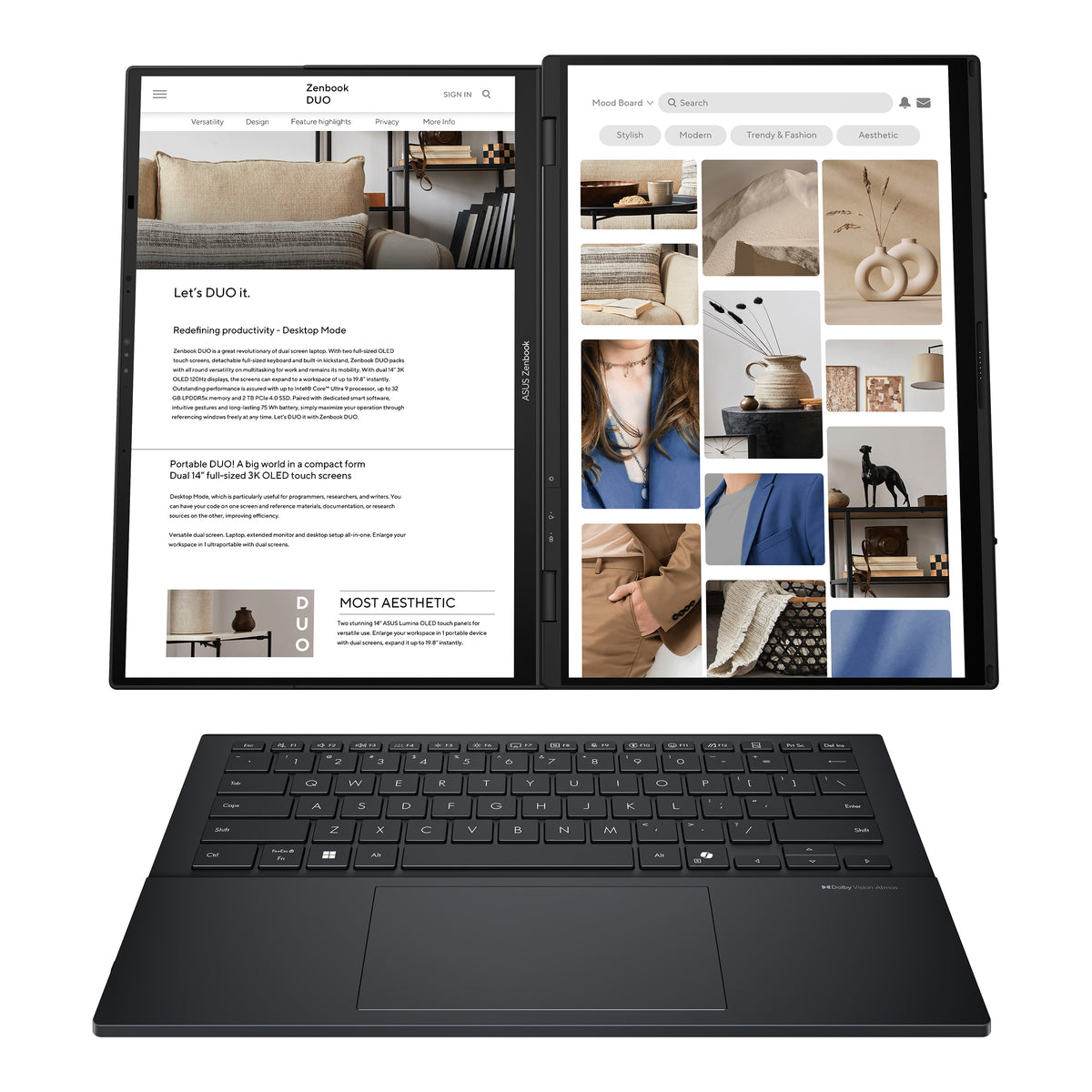 Asus Zenbook Duo Intel Core Ultra 9 14&quot; 32GB/2TB Laptop - Grey | UX8406CA-PZ134W from Asus - DID Electrical