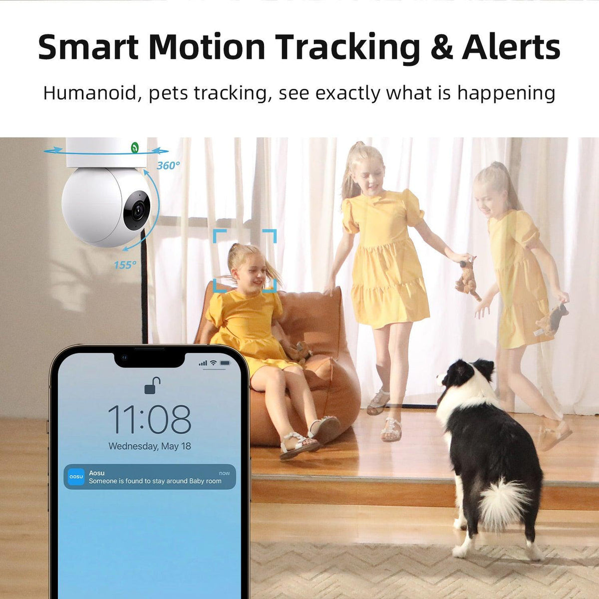 Aosu P1 Pro Indoor Camera - White | c2p from Aosu - DID Electrical