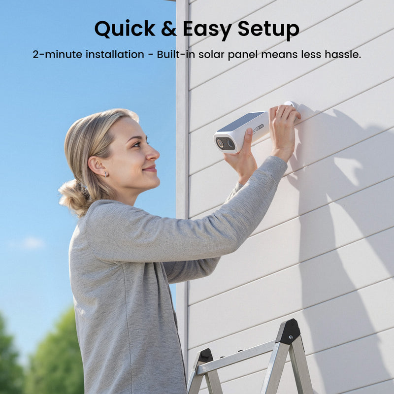 Aosu P1 Max 4K Solar Camera with HomeCortex System - White | c8s-2h from Aosu - DID Electrical