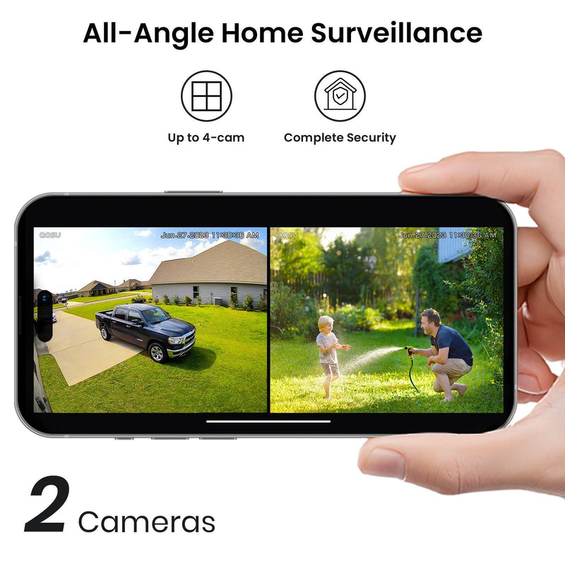 Aosu D1 Classic Solar Camera Pack of 2 Camera Kit- White | c9c-2h from Aosu - DID Electrical