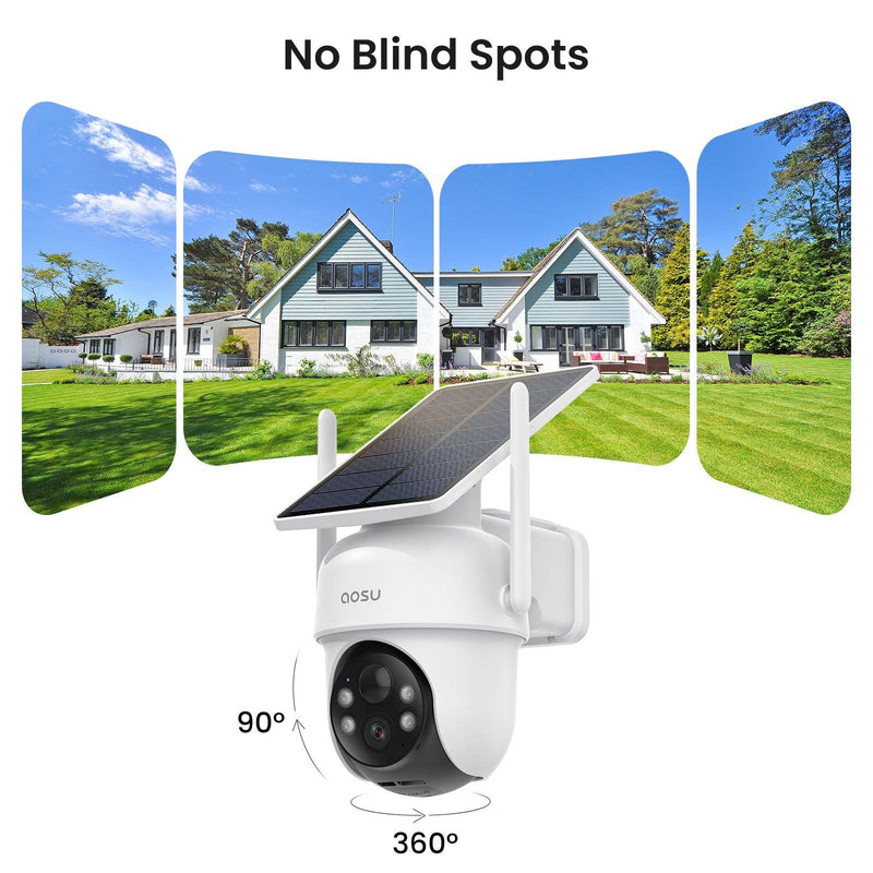 Aosu D1 Classic Solar Camera Pack of 2 Camera Kit- White | c9c-2h from Aosu - DID Electrical