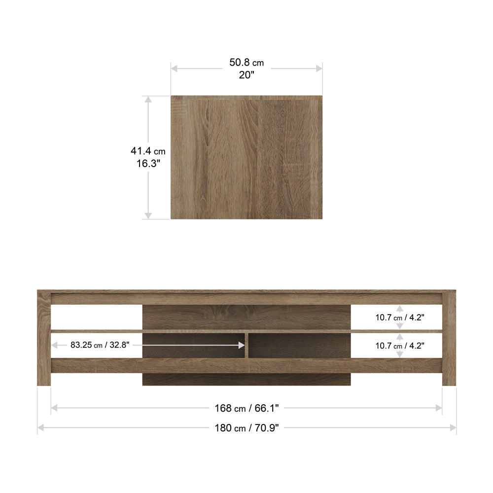 AVF Calibre 1.8M TV Stand - Rustic Sawn Oak | CA180RGO from AVF - DID Electrical