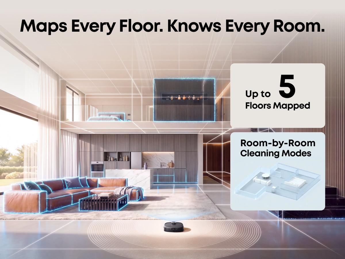 Eufy Omni E35 Robot Vacuum, Mop and Portable Deep Cleaner with All-in-One Station - Black | T210MV11