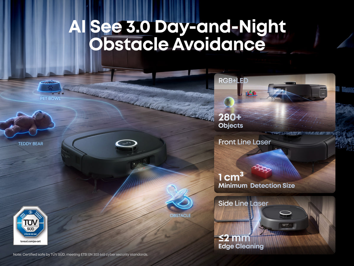 Eufy Omni E35 Robot Vacuum, Mop and Portable Deep Cleaner with All-in-One Station - Black | T210MV11