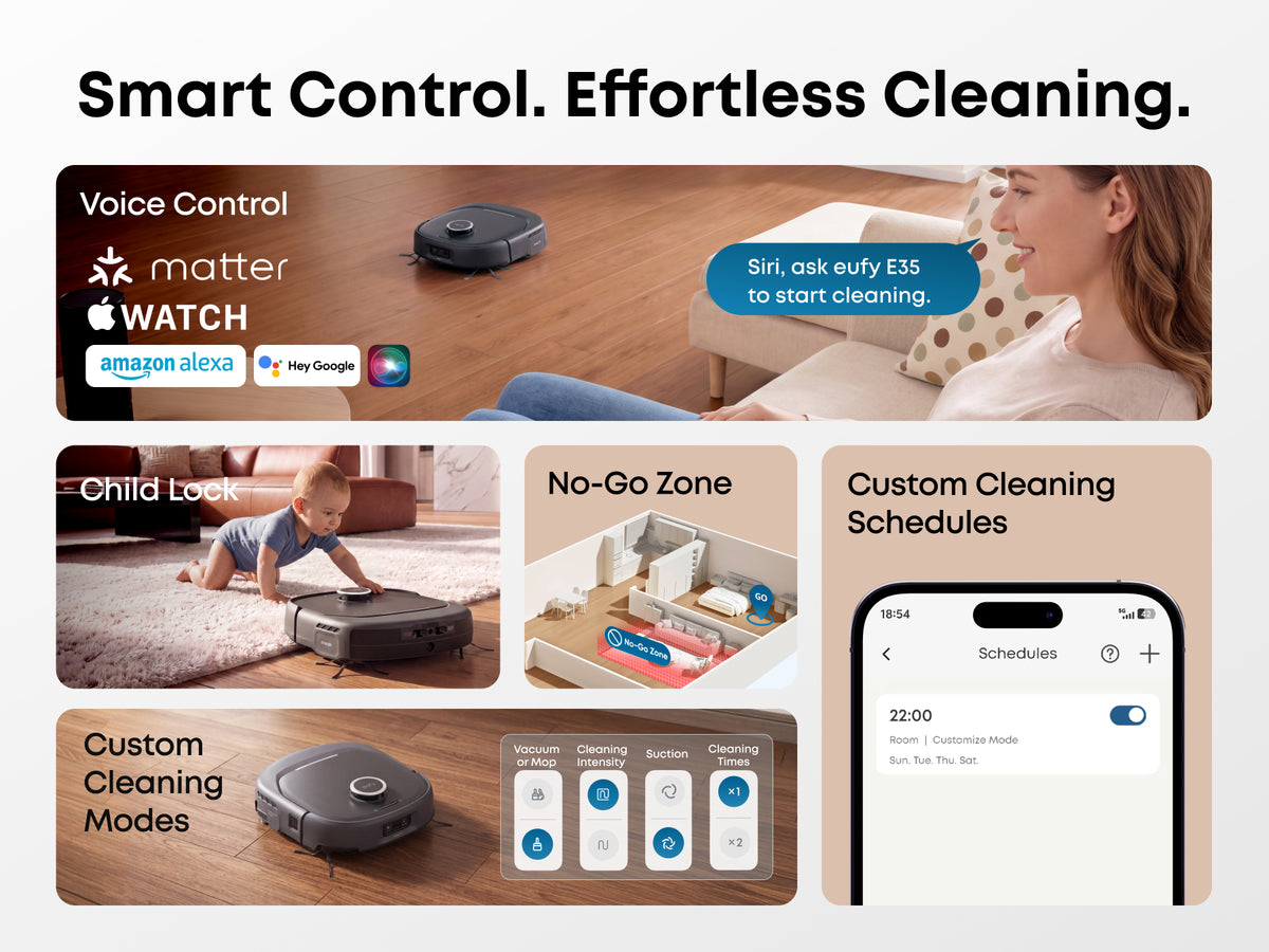 Eufy Omni E35 Robot Vacuum, Mop and Portable Deep Cleaner with All-in-One Station - Black | T210MV11