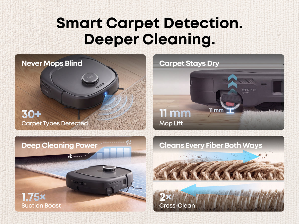 Eufy Omni E35 Robot Vacuum, Mop and Portable Deep Cleaner with All-in-One Station - Black | T210MV11