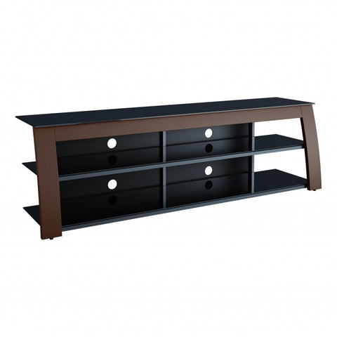 AVF Kivu 1.8M TV Stand - Walnut & Black Glass | FS1800KIVW
