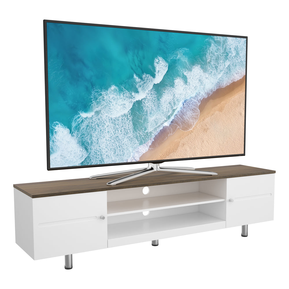 AVF Whitesands 1.9M TV Stand - Satin White | FS1900WSSW from AVF - DID Electrical