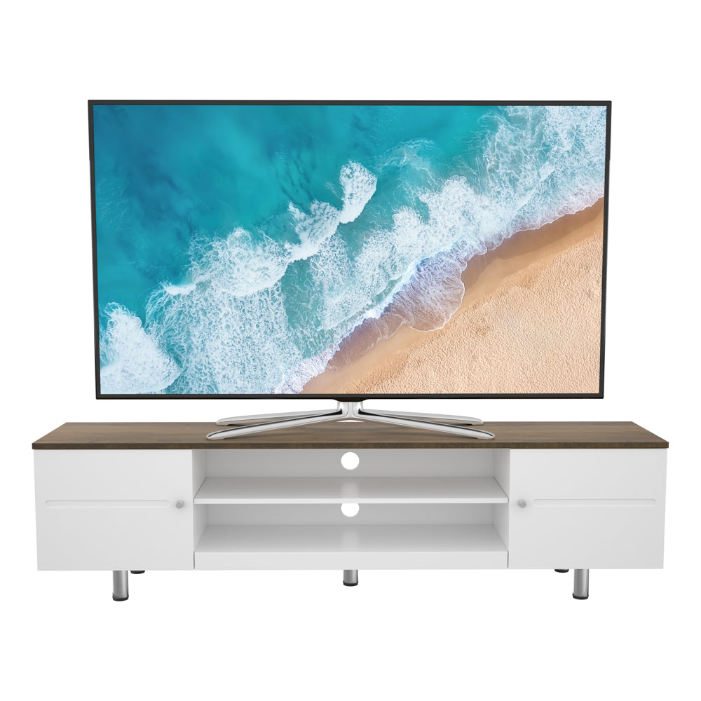 AVF Whitesands 1.9M TV Stand - Satin White | FS1900WSSW from AVF - DID Electrical