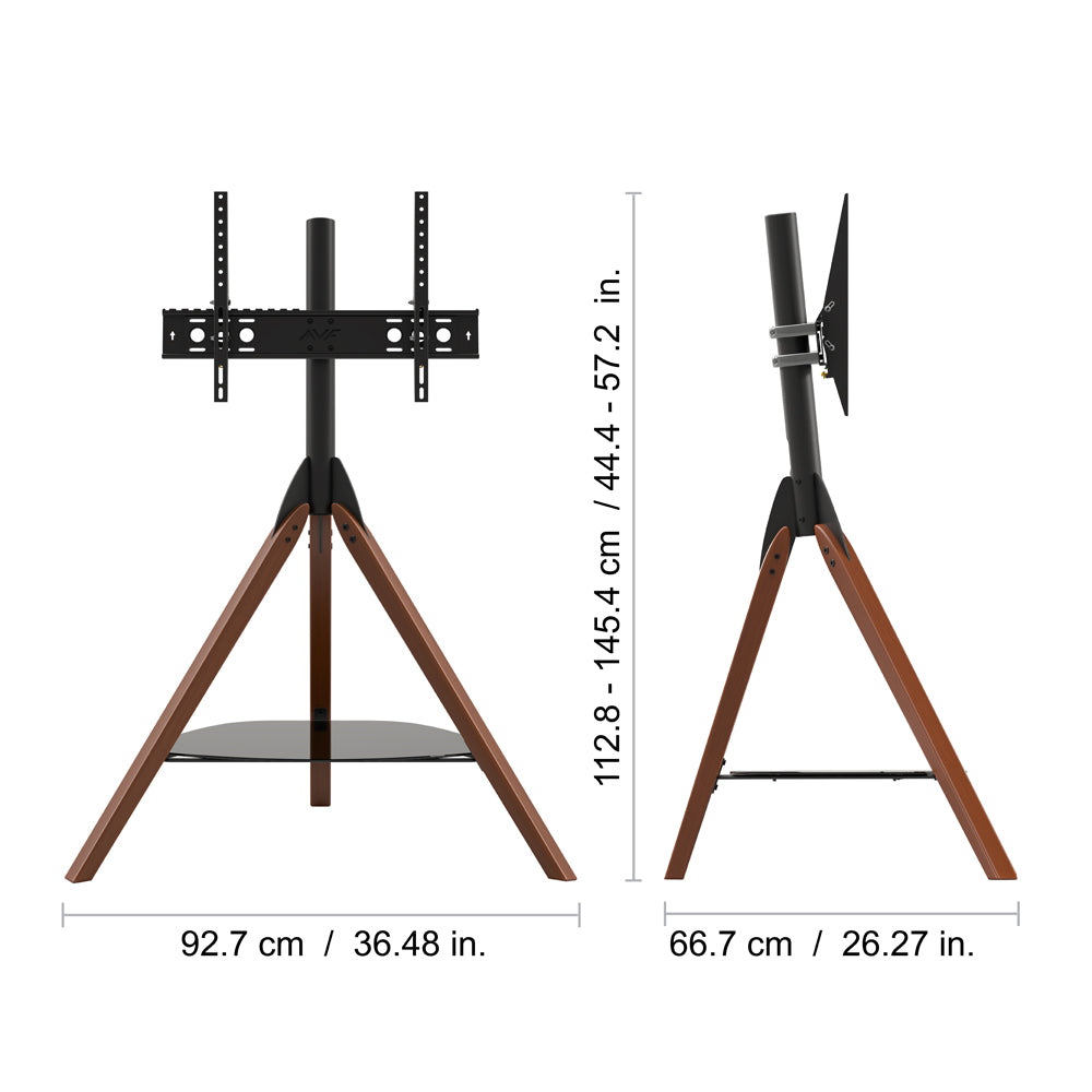 AVF Hoxton Freestanding Tripod TV Stand - Dark Wood & Black | FSL1000HOXDWB from AVF - DID Electrical