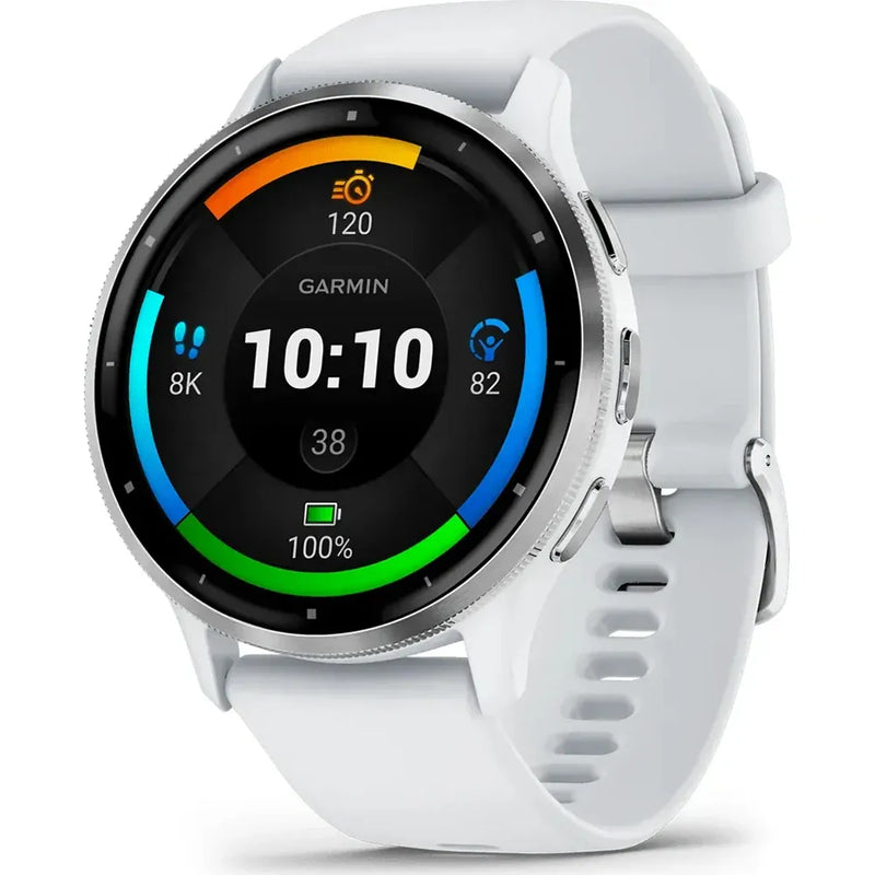 Garmin Venu 3 Stainless Steel Bezel Silicone Band - Whitestone | 49-GAR-010-02784-00 from Garmin - DID Electrical
