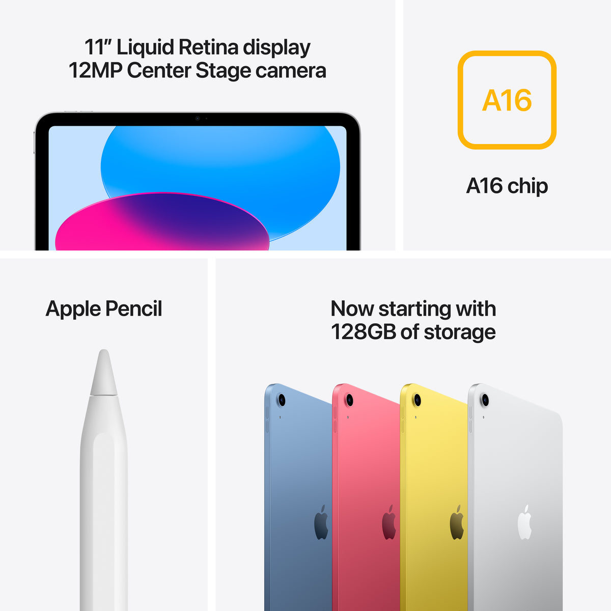 Apple iPad A16 11" 128GB Wi-Fi Tablet - Blue | MD4A4KN/A from Apple - DID Electrical
