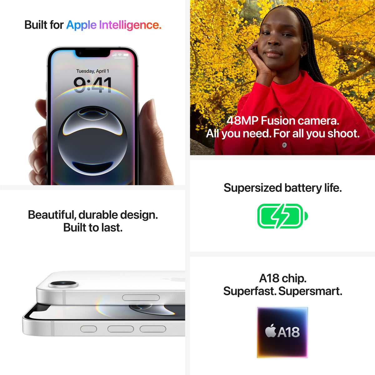 Apple iPhone 16e 128GB Smartphone - White | MD1R4QN/A from Apple - DID Electrical