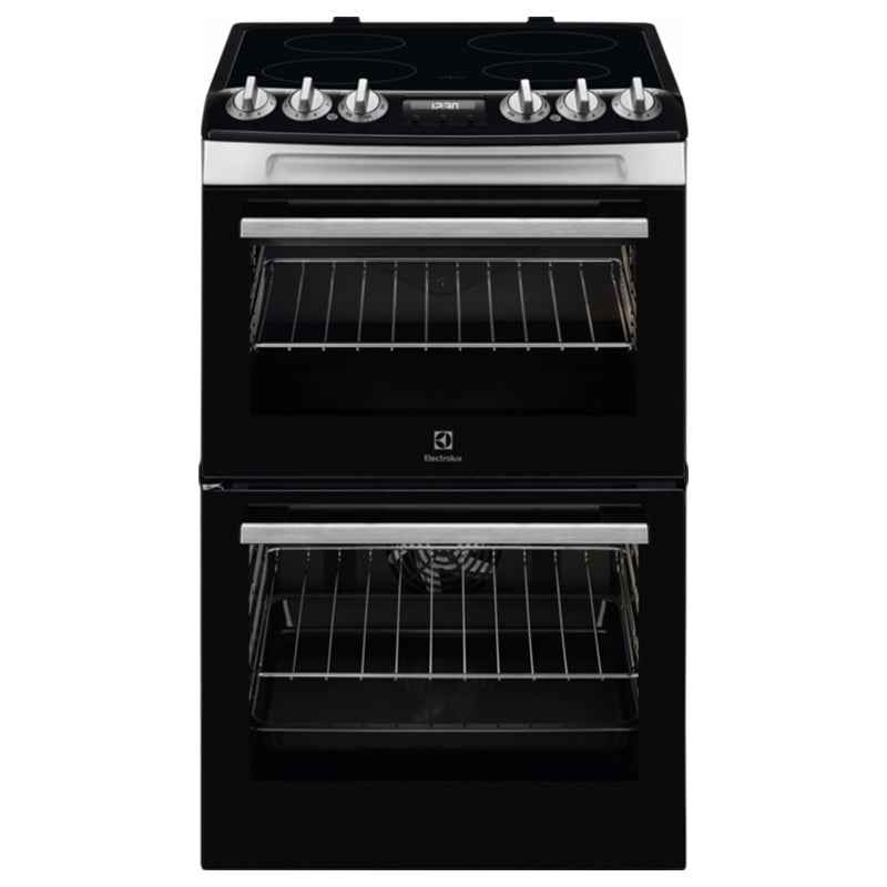 Electrolux 55CM Freestanding Electric Cooker - Black & Stainless Steel | lkr555100x from Electrolux - DID Electrical