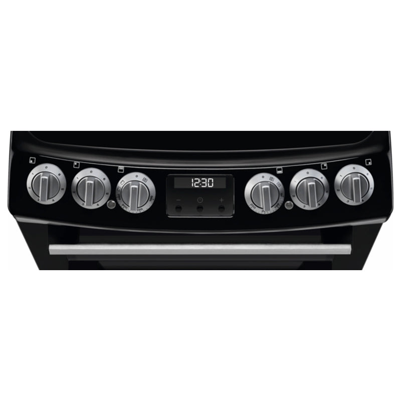 Electrolux 55CM Freestanding Electric Cooker - Black &amp; Stainless Steel | lkr555100x from Electrolux - DID Electrical