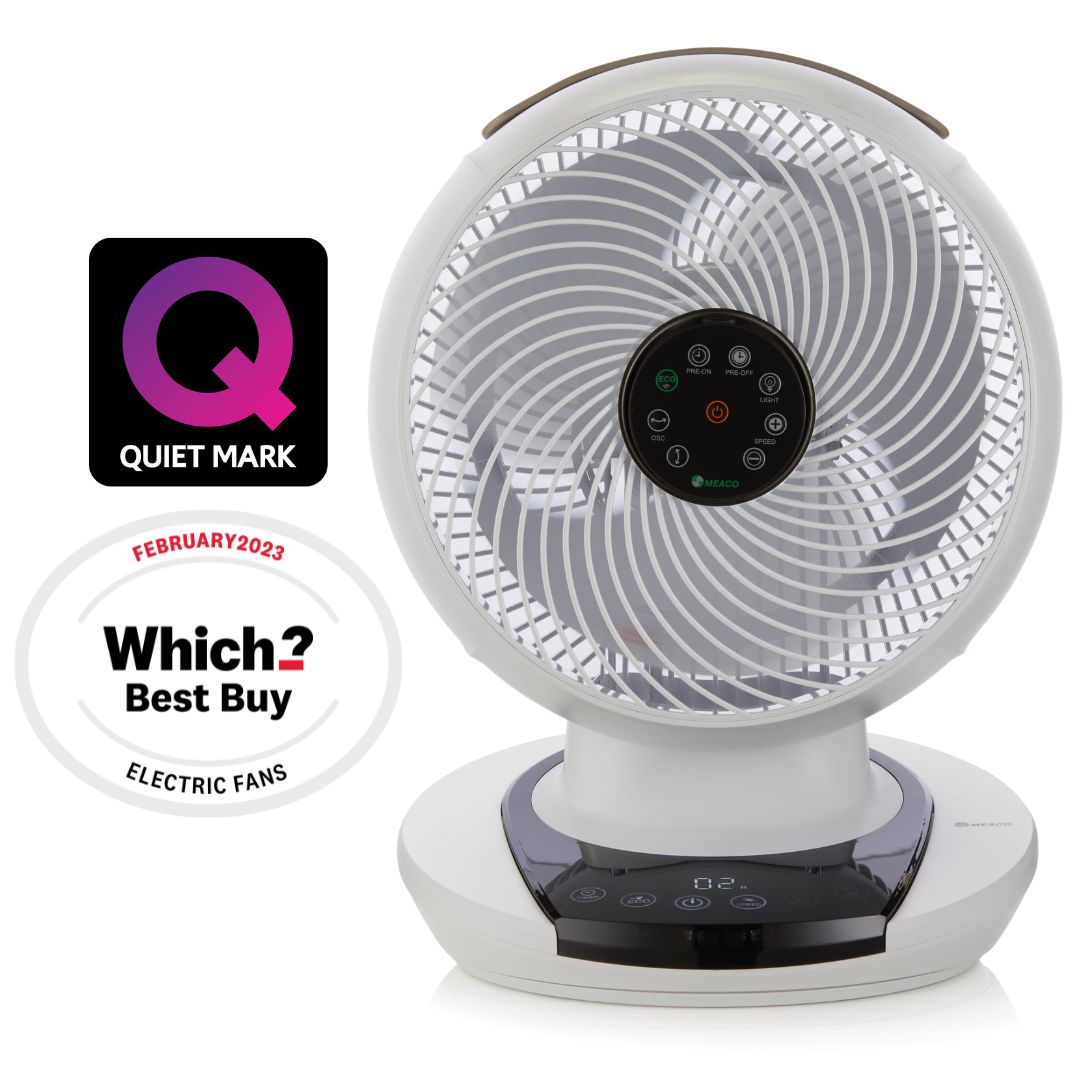 Meaco MeacoFan 1056 10&quot; Air Circulator Portable Desk Fan - White | 44019M from Meaco - DID Electrical