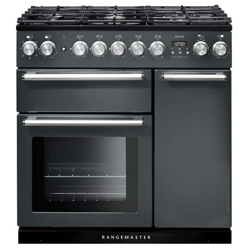 Rangemaster Nexus 90CM Dual Fuel Range Cooker - Slate | nex90dffsl/c from Rangemaster - DID Electrical