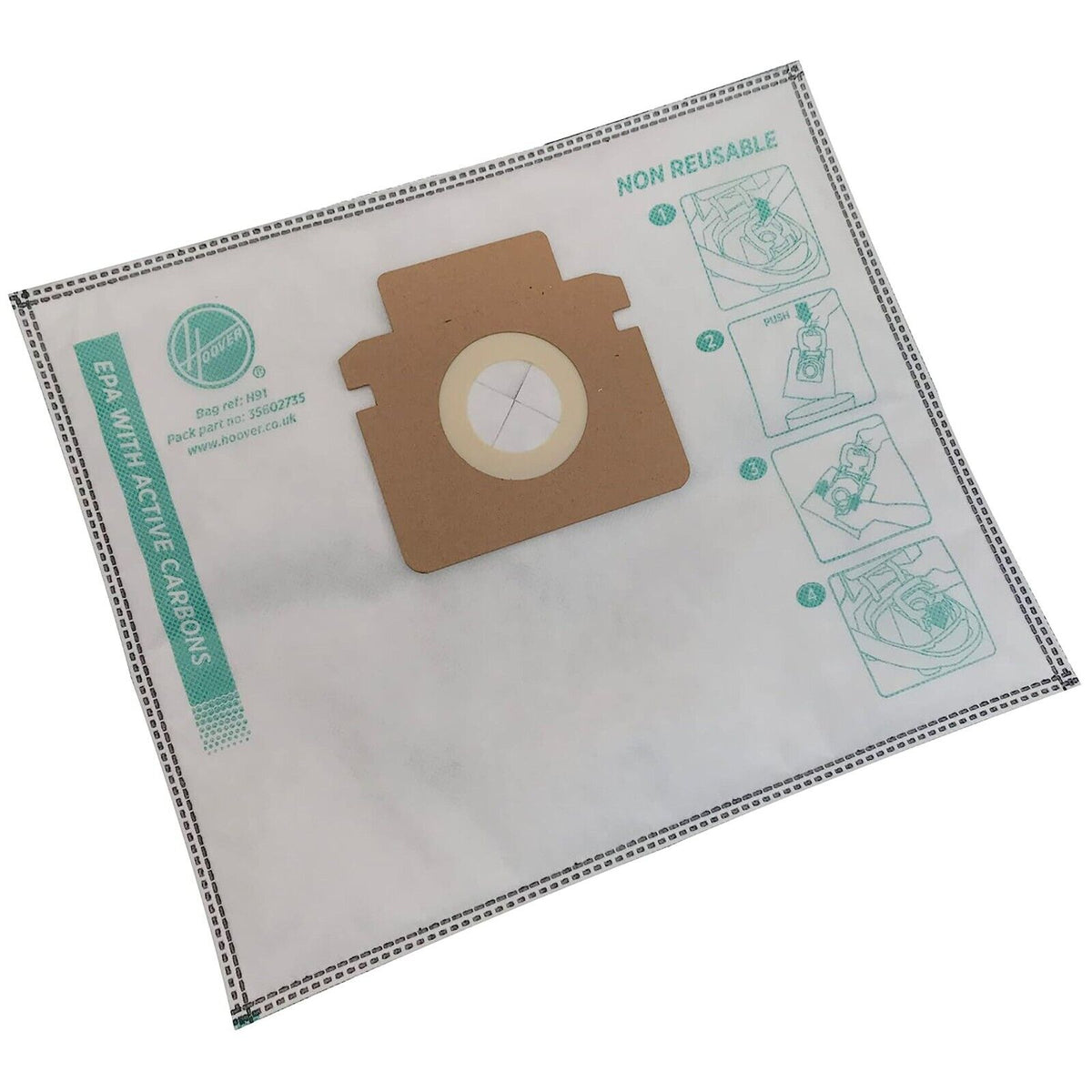 Hoover H90 Vacuum Cleaner Bags H-Energy 300 4 Pieces - White | 35602734 from Hoover - DID Electrical