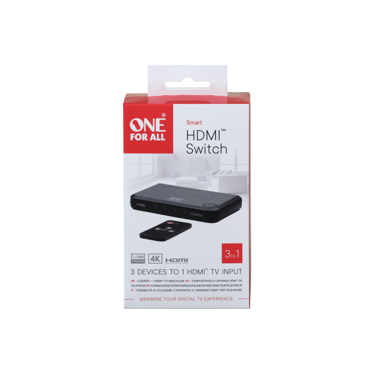 One For All 4K HDMI Switcher | SV1632 from Oneforall - DID Electrical