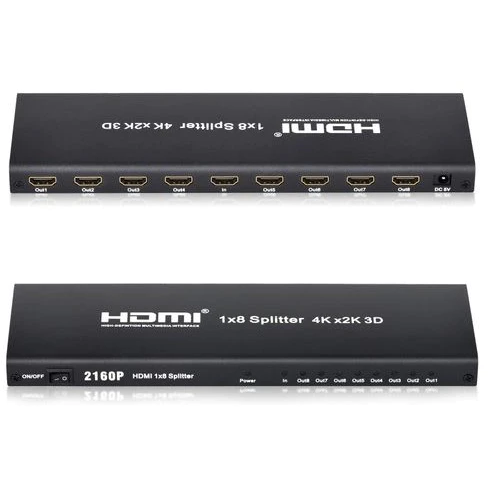 Fleming 4K UHD 8 Way HDMI Splitter - Black | 013477 (7589903270076)