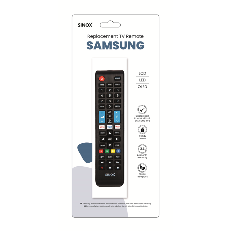 Sinox Samsung Remote Control - Black | 050616 from Sinox - DID Electrical