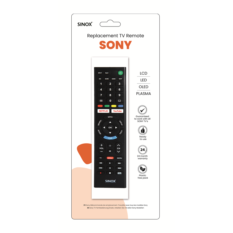 Sinox Sony Remote Control - Black | 050630 from Sinox - DID Electrical