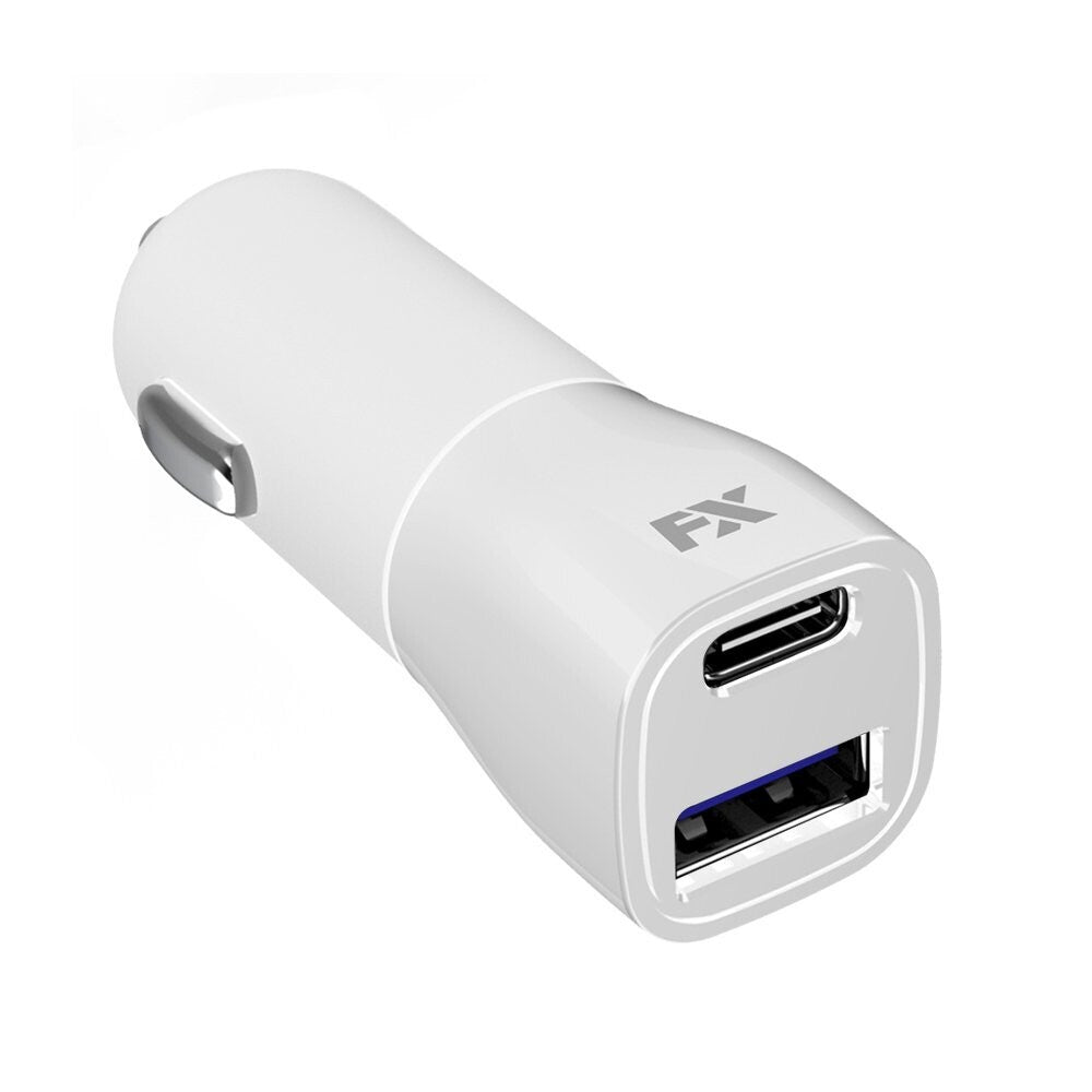 FX Factory 20W USB-A PD20W + USB-A QC3.0 Dual USB Car Charger - Space Grey | 097232 (7551022891196)