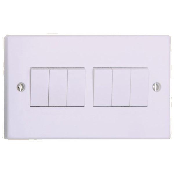10 Amp 6 Gang 2 Way Bakelite Switch | SW6.2 (7265274593468)