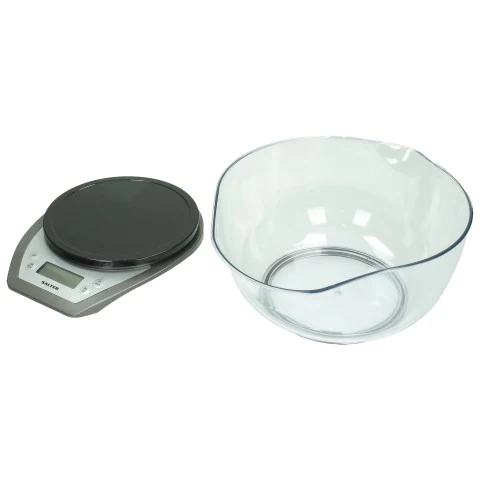 Salter Electronic Kitchen Scale with Mixing Bowl - Silver | 1024SVDR from Salter - DID Electrical
