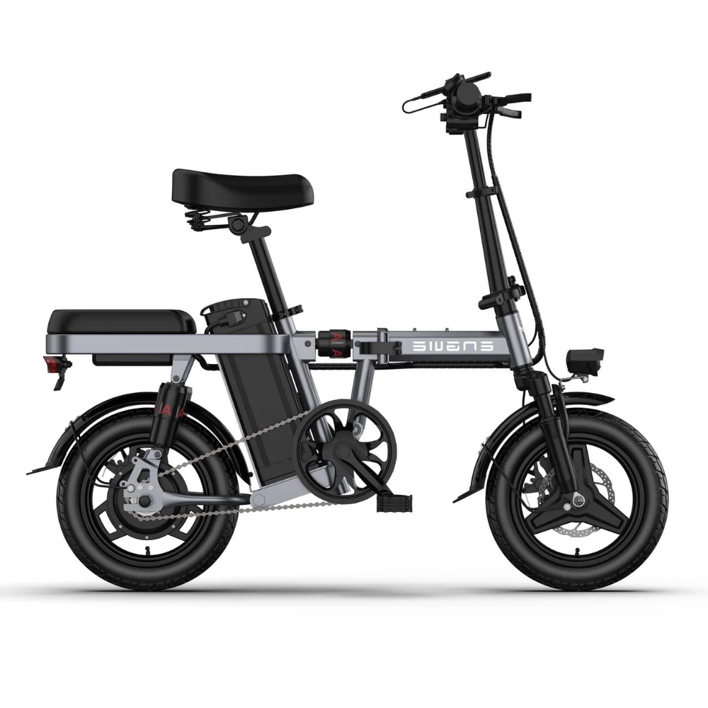 Engwe T14 Mini 48V 10Ah Folding Electric Bike - Silver &amp; Black | ZH110 from Engwe - DID Electrical