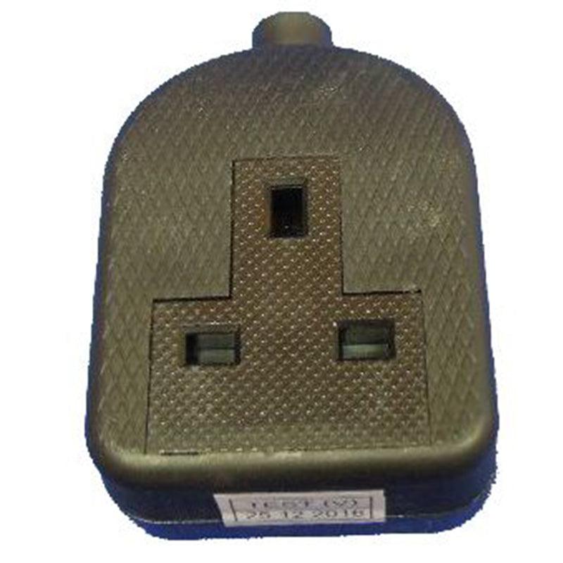 13 Amp 1 Gang Rubber Socket Block - Black | NSK333R (7265272922300)