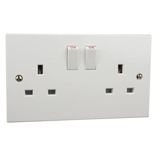 13 Amp 2 Gang Lincoln Switched Socket | S213/S (7265273544892)