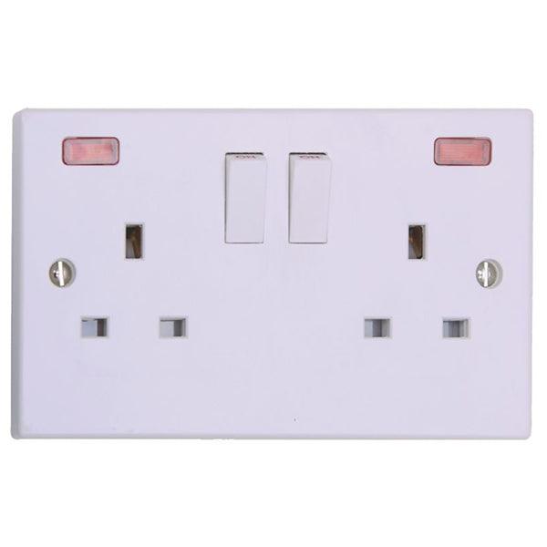 13 Amp 2 Gang Switched Socket with Pilot Light | S213/SL (7265273708732)
