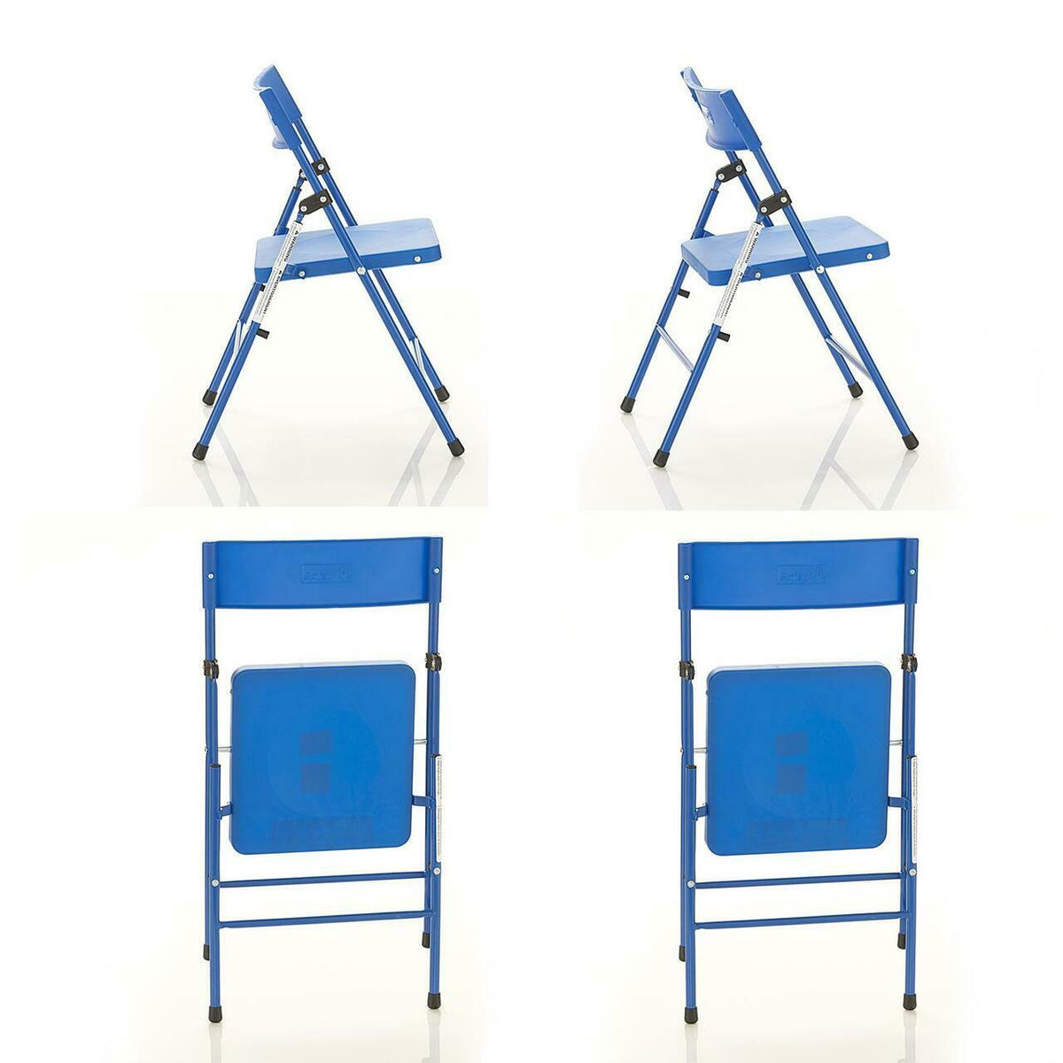 Cosco 4 Pack Safety 1st Kids Pinch-Free Folding Chair - Blue | 14301BLU4E (7558493765820)