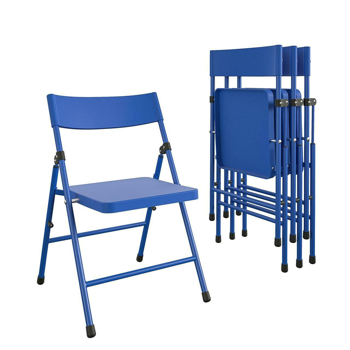 Cosco 4 Pack Safety 1st Kids Pinch-Free Folding Chair - Blue | 14301BLU4E (7558493765820)