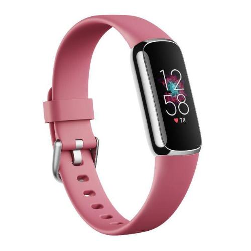 Fitbit Luxe Fitness and Wellness Tracker Smart Watch - Orchid &amp; Platinum Stainless Steel | 79-FB422SRMG from Fitbit - DID Electrical