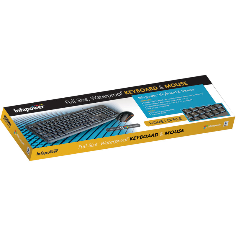 Infapower X203 Wired Keyboard &amp; Mouse Set - Black | 211920 (7549647126716)
