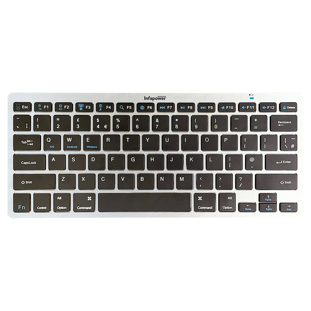 Infapower X207 Wireless Bluetooth Keyboard - Silver | 212705 (7651989258428)