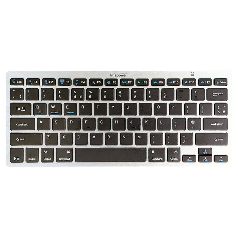 Infapower X207 Wireless Bluetooth Keyboard - Silver | 212705 (7651989258428)