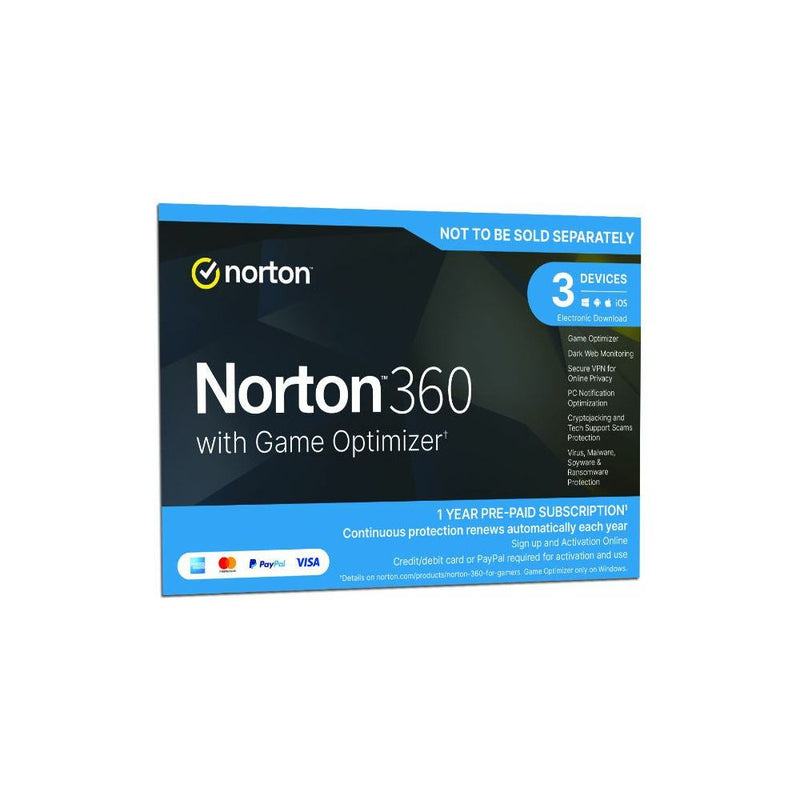 Norton 360 1 Year Subscription with Game Optimizer for PC Gamers | 21426440 (7631877013692)
