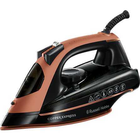 Russell Hobbs 2600W Copper Express Steam Iron - Copper &amp; Black | 23975 from Russell Hobbs - DID Electrical