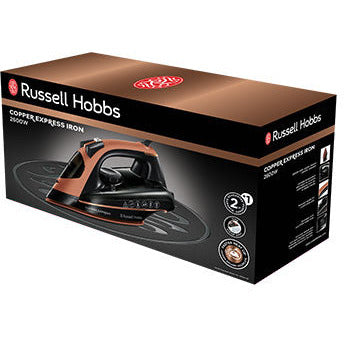 Russell Hobbs 2600W Copper Express Steam Iron - Copper &amp; Black | 23975 from Russell Hobbs - DID Electrical
