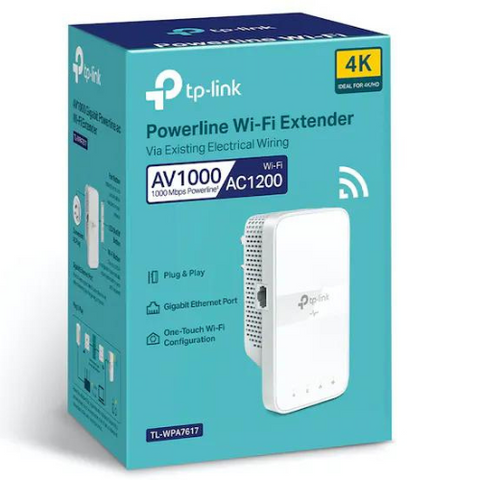TP Link AV1000 Powerline AC Wi-Fi Kit - White | TL-WPA7617
