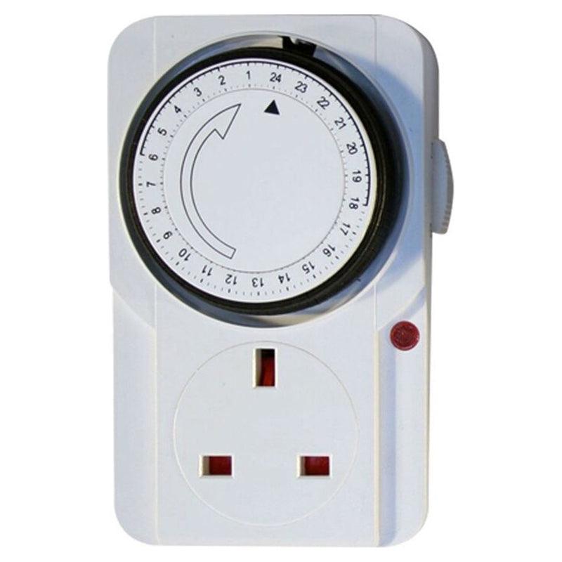 Fleming 24 Hour Plug-In Timer Socket - White | 457105 (7376279404732)