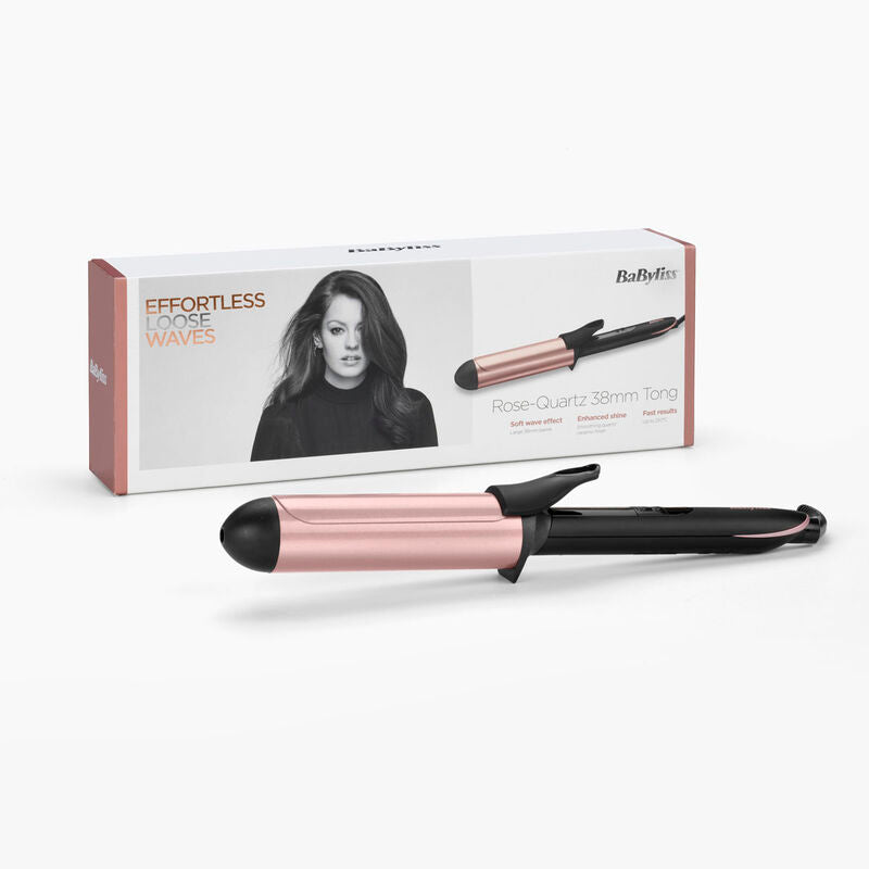Babyliss Rose-Quartz 38MM Curling Tong Hair Curler - Black &amp; Rose Gold | 2453U from Babyliss - DID Electrical